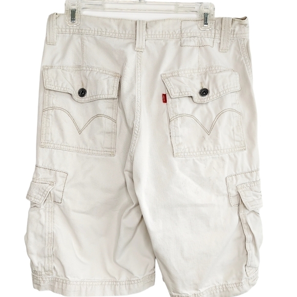 Levi's Men's Cargo Shorts Men's Size 31 Cargo Khaki Tan 100% Cotton Red Tag - Picture 4 of 12
